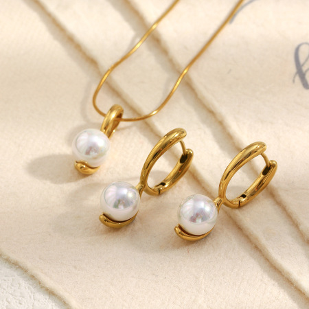 Ensemble de bijoux pour femmes Simple Series Daily Irregular Shape en acier inoxydable étanche