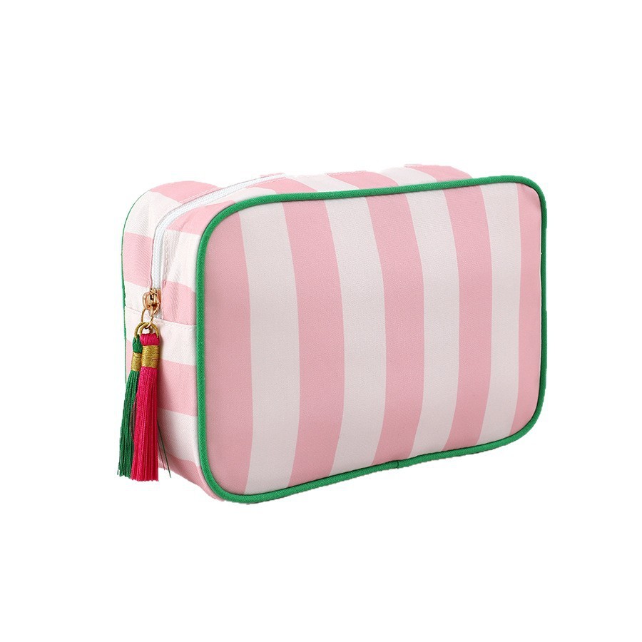 Trousse À Maquillage Rayée Simple Et Décontractée Pour Femme (1 Pièce) Image5