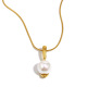 Collier chaîne serpent fine en perles d'imitation de qualité supérieure - Doré Image2