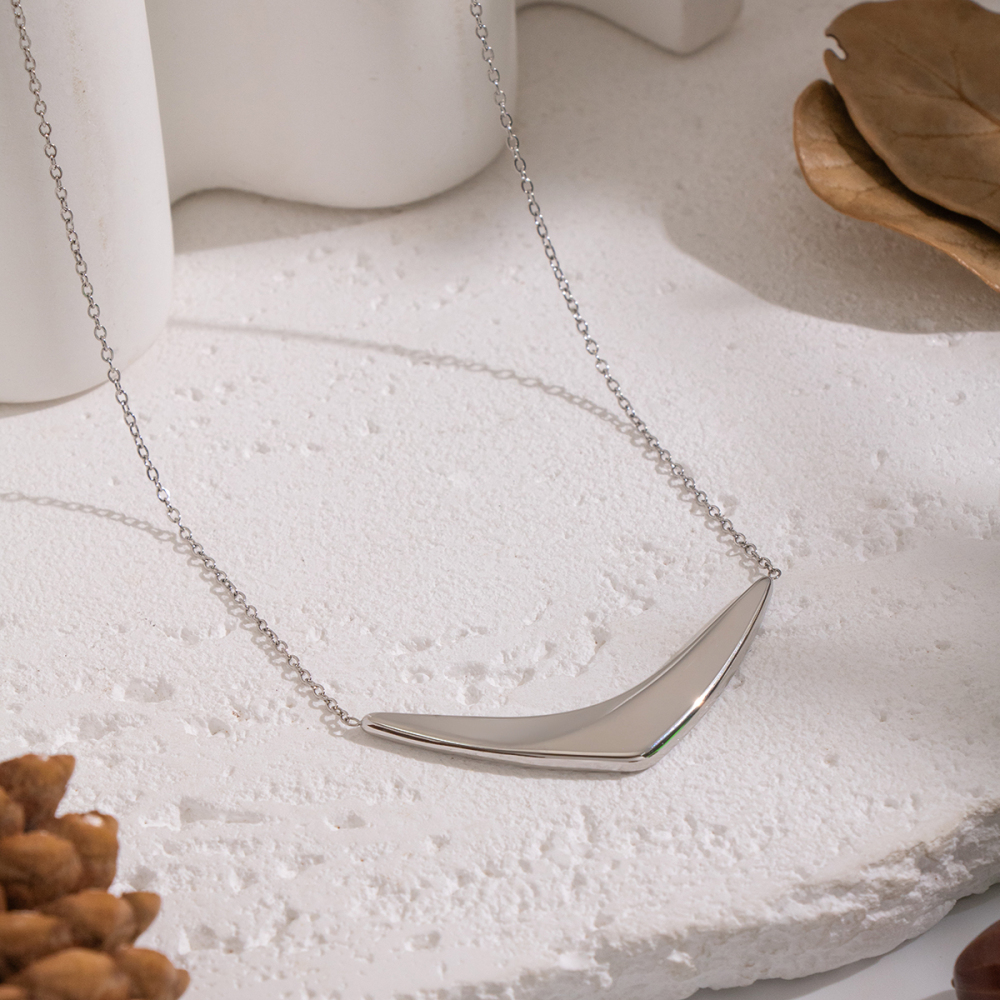 Collier Pendentif En Acier Inoxydable De Forme Irrégulière, Étanche, Couleur Or Image4
