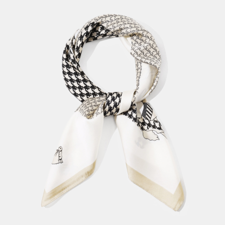 Bandana en polyester à motif écossais de cheval, 1 pièce 2