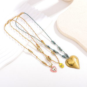 Collier Pendentif Femme En Acier Inoxydable Imperméable Avec Pendentif Cœur Romantique (1 Pièce) h5 Image4