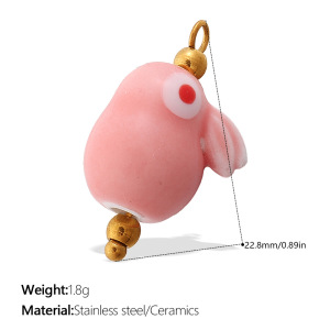 1 Pendentif Animal Mignon En Céramique À Faire Soi-Même h5 