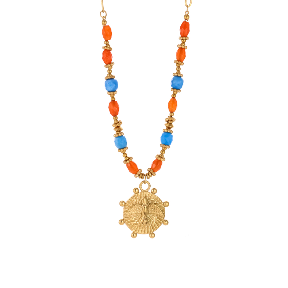 Collier Élégant En Perles De Cerisier Pour Femme, Pierres Naturelles, 1 Pièce Image6