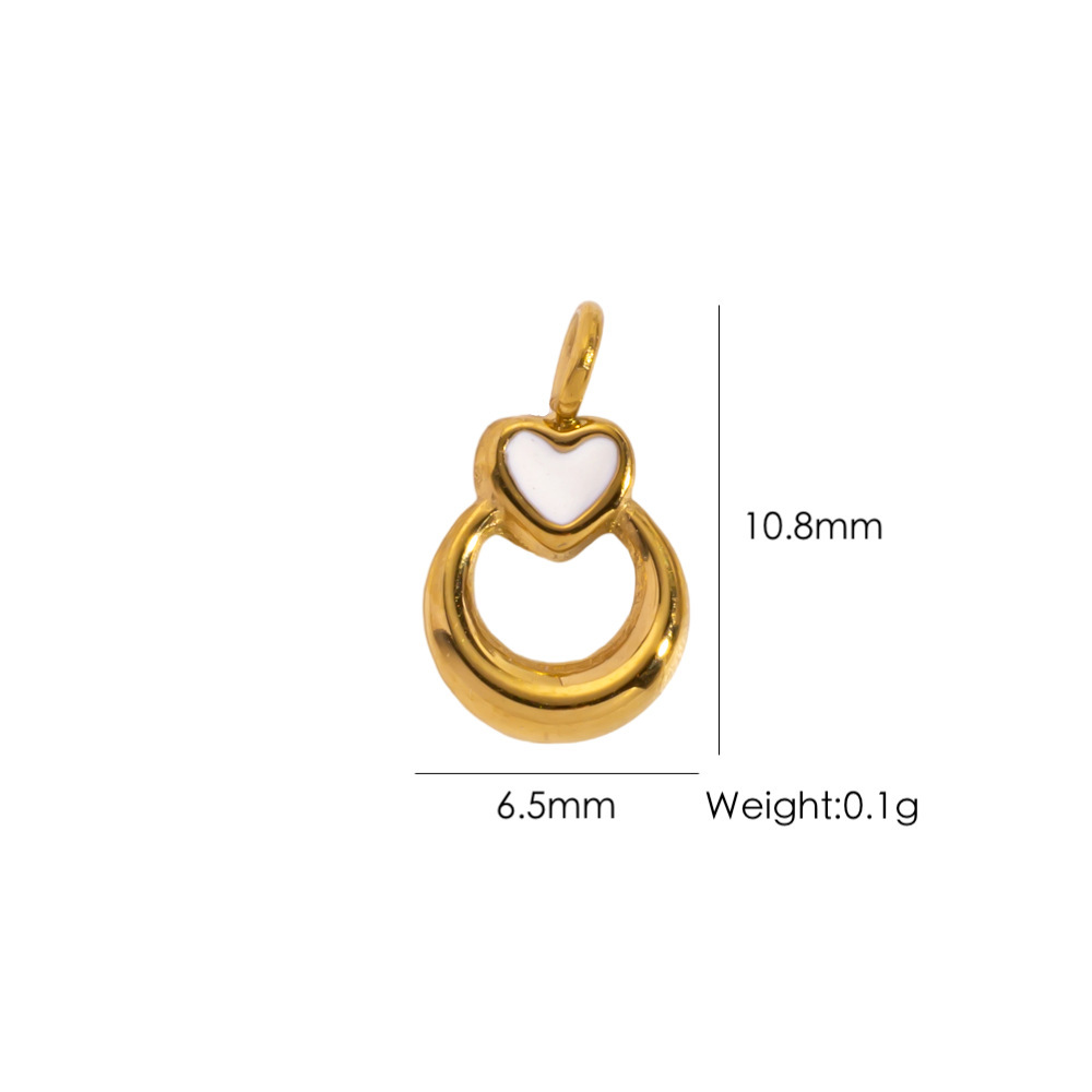 Pendentif Femme Étanche En Acier Inoxydable, Fait Main, Motif Cœur (1 Pièce)