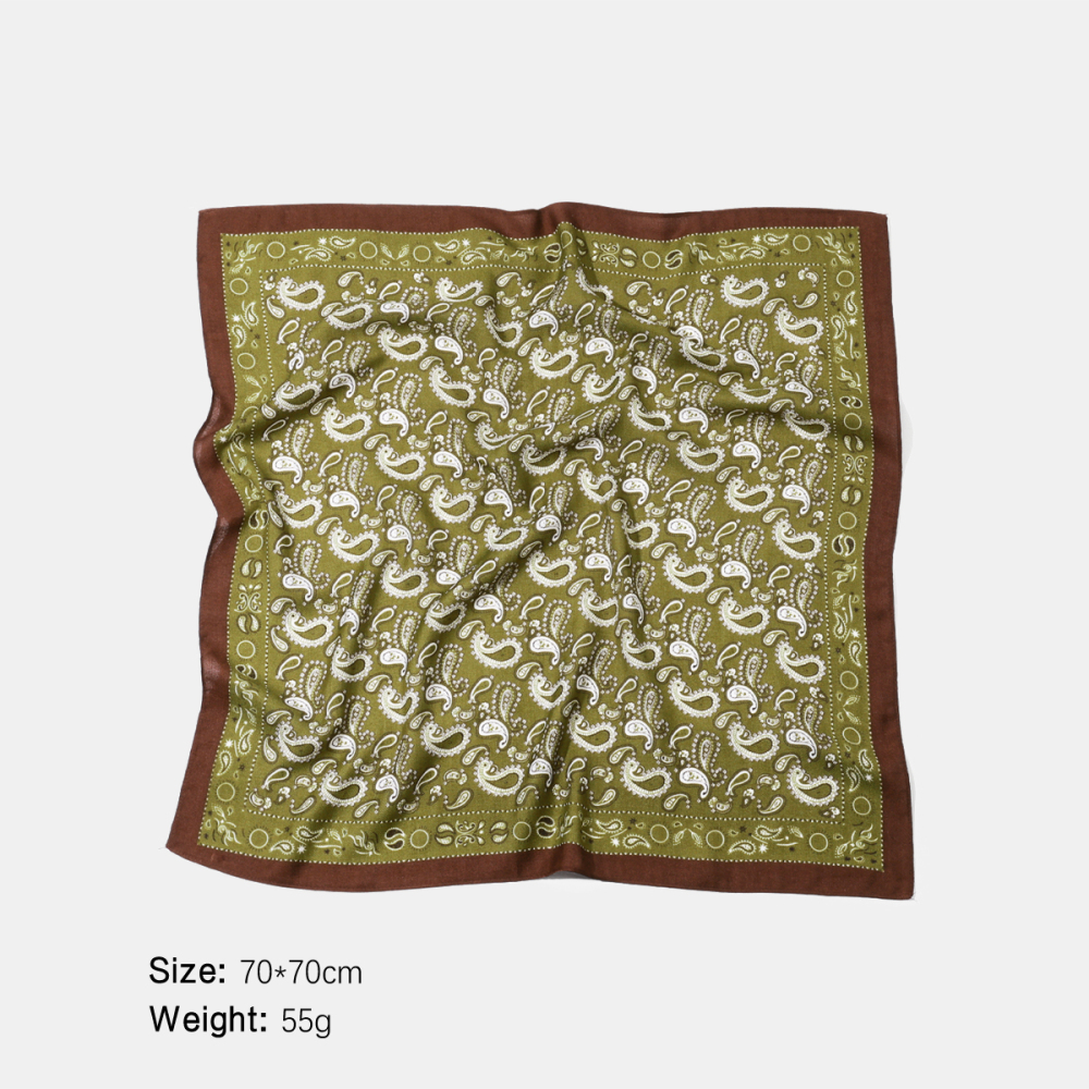 Bandana Rétro En Polyester À Motif Cachemire De Couleurs Mélangées, 1 Pièce 