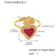 TXA451-Bague Cœur Couronne Rouge-Taille 7 Image10