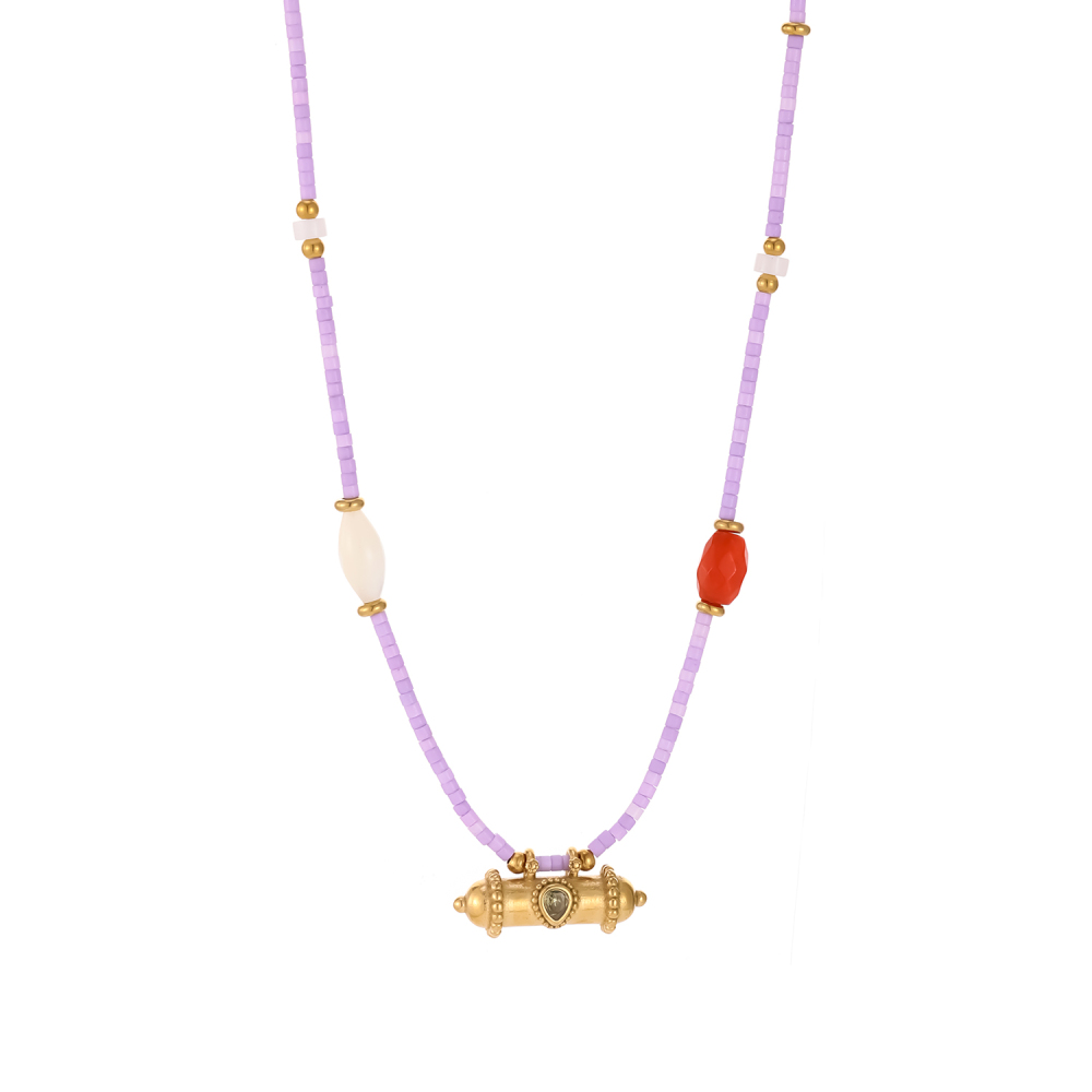Collier De Perles Vintage Pour Femme, 1 Pièce, Pierres Naturelles De Couleurs Mélangées Image5
