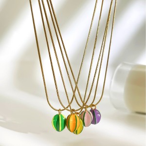 Collier Pendentif Étanche En Acier Inoxydable Et Émail En Forme D'Étoile h5 Image5