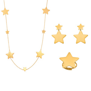 Ensembles De Bijoux Minimalistes En Acier Inoxydable, Étanches, Couleur Or, Pour Femmes h5 Image6