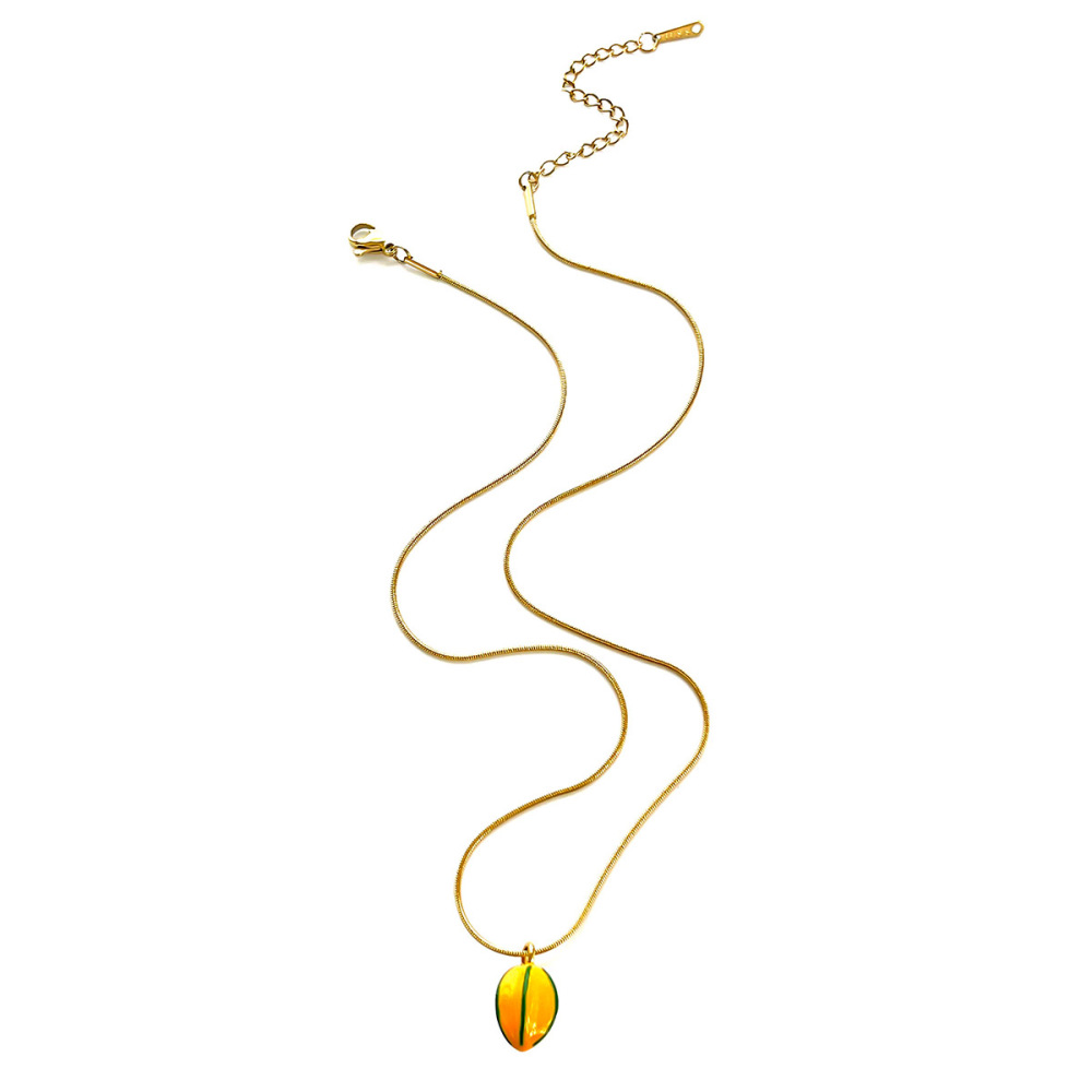 Collier Pendentif Étanche En Acier Inoxydable Et Émail En Forme D'Étoile