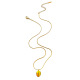 Collier pendentif orange