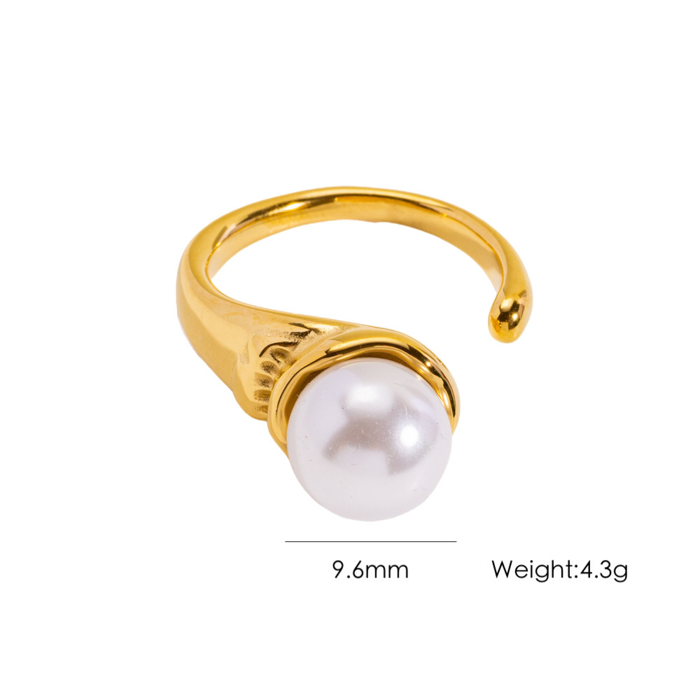 Bague Élégante En Acier Inoxydable Imperméable En Forme De Cœur Et D'Étoile Pour Femme (1 Pièce) 