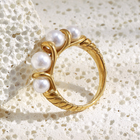 Bague femme Daily Circle en acier inoxydable étanche (1 pièce) 2