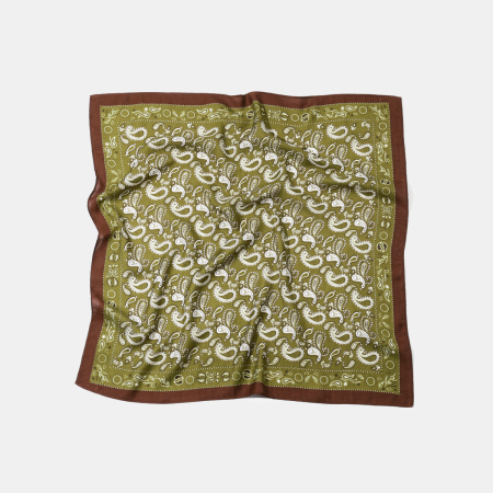 Bandana rétro en polyester à motif cachemire de couleurs mélangées, 1 pièce