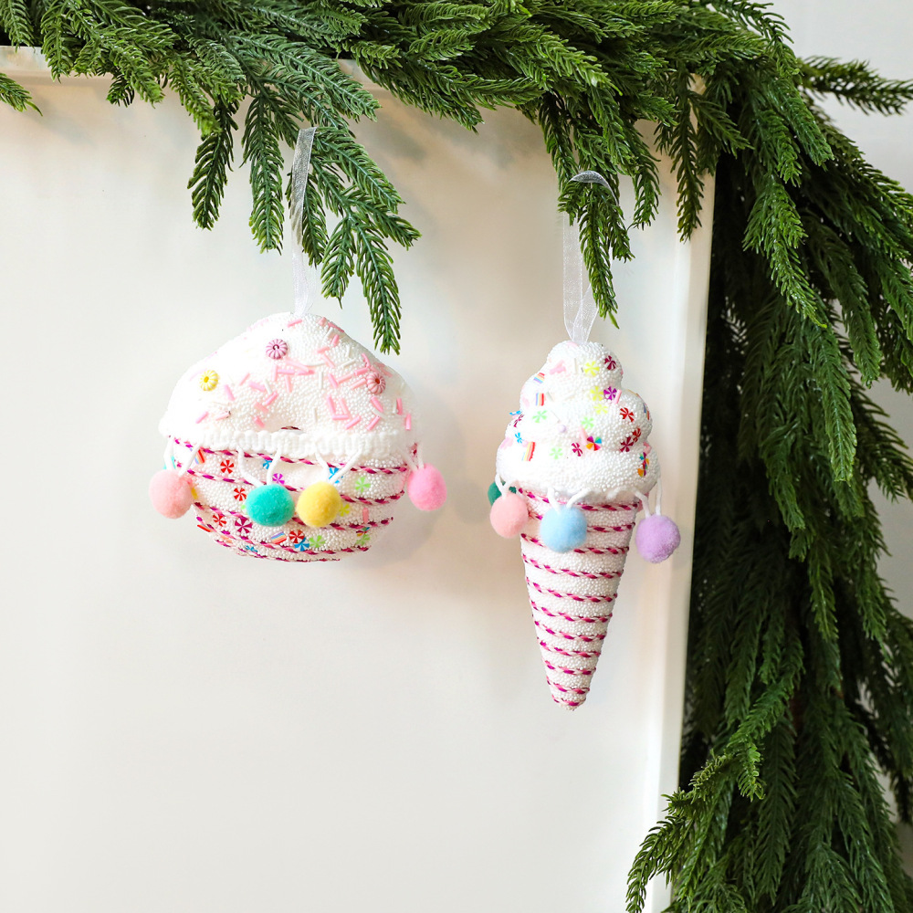 1 Pièce De Décorations Alimentaires De Noël En Mousse De Polyuréthane Blanche Pour Fêtes Image4