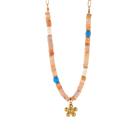 Collier élégant avec pendentif en perles et pierres naturelles pour femme, 1 pièce