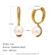 Petites boucles d'oreilles en imitation de perles - Or 