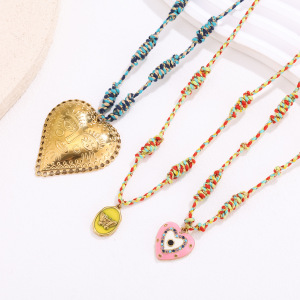 Collier Pendentif Femme En Acier Inoxydable Imperméable Avec Pendentif Cœur Romantique (1 Pièce) h5 Image2