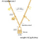 P1322-Collier Cadenas d'Amour Doré 41+5cm 