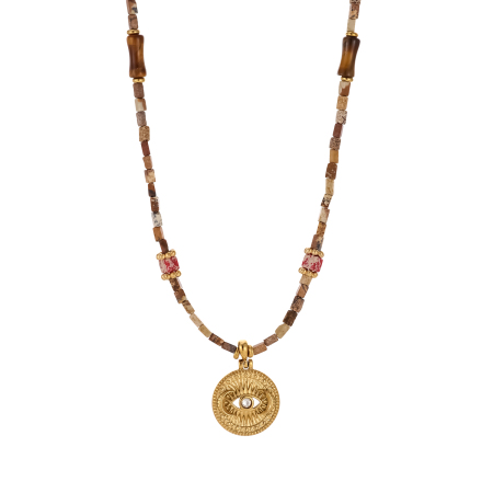 Collier de perles pour femme en pierres naturelles et fleurs classiques, 1 pièce 2