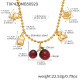TXP420-Collier DIY Cerise Dorée 40+5cm 