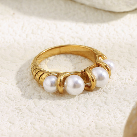 Bague femme Daily Circle en acier inoxydable étanche (1 pièce)