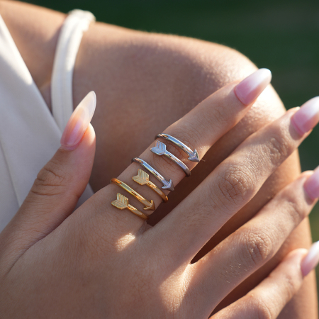 Bague femme simple et élégante en acier inoxydable imperméable, de forme irrégulière, à porter au quotidien. 2