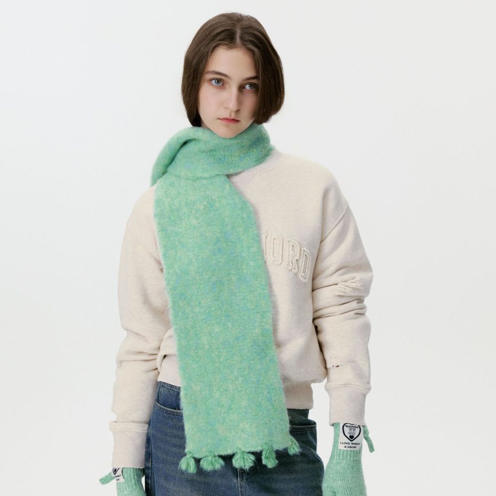 1 Écharpe D'Hiver En Laine À Pompons Vogue Pour Femme Image4