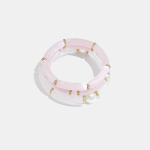 1 Ensemble De Bracelets Rétro En Acrylique Dégradé De Couleurs h5