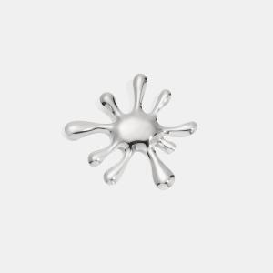 Broche En Acier Inoxydable Doré, Forme Irrégulière, Étanche (1 Pièce). h5 Image4