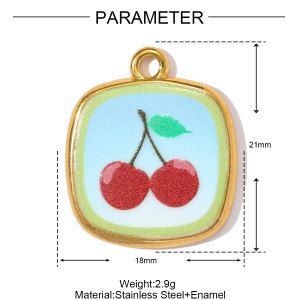 Pendentif Femme Étanche En Acier Inoxydable En Forme De Cœur Coloré (1 Pièce) h5 Image2