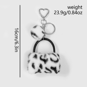 1 Pièce De Breloques De Sac Classiques En Polyester À Imprimé Léopard Pour Femme h5 Image2