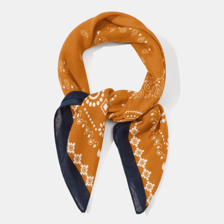 Bandana en polyester à motif cachemire rétro de couleurs mélangées, 1 pièce 2