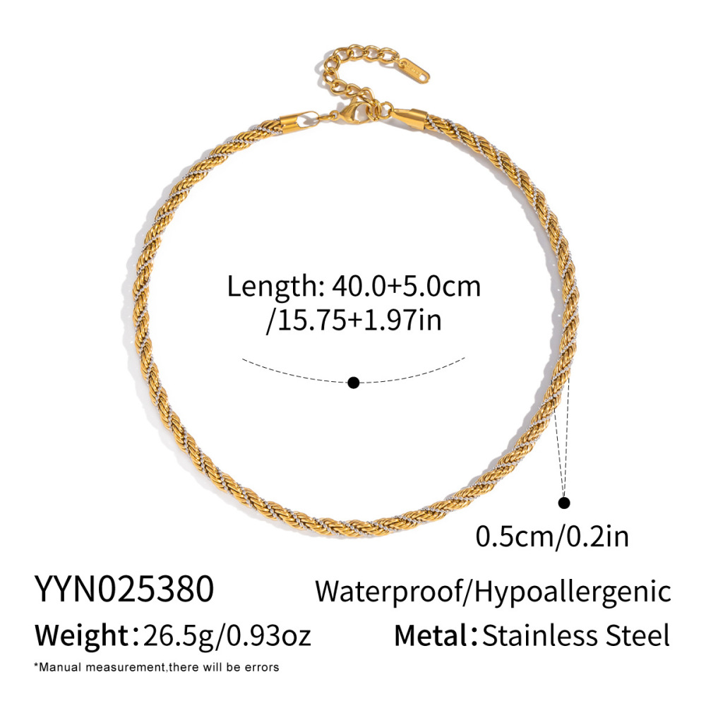 Ensemble De Colliers Étanches En Acier Inoxydable À Chaînes Multicolores