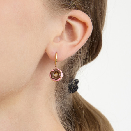 1 paire de boucles d'oreilles pendantes délicates en acier inoxydable, étanches, couleur or, pour femme.
