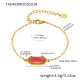 TXE453-Bracelet Pierre Rouge 15+5cm Image8