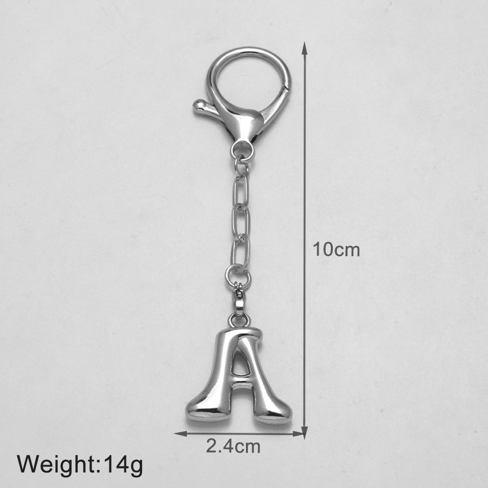 Porte-Clés En Cuivre Avec Lettres À Bulles, 1 Pièce h5Image2
