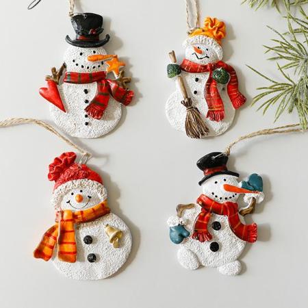 1 pièce de décorations de fête de Noël en résine aux couleurs vives