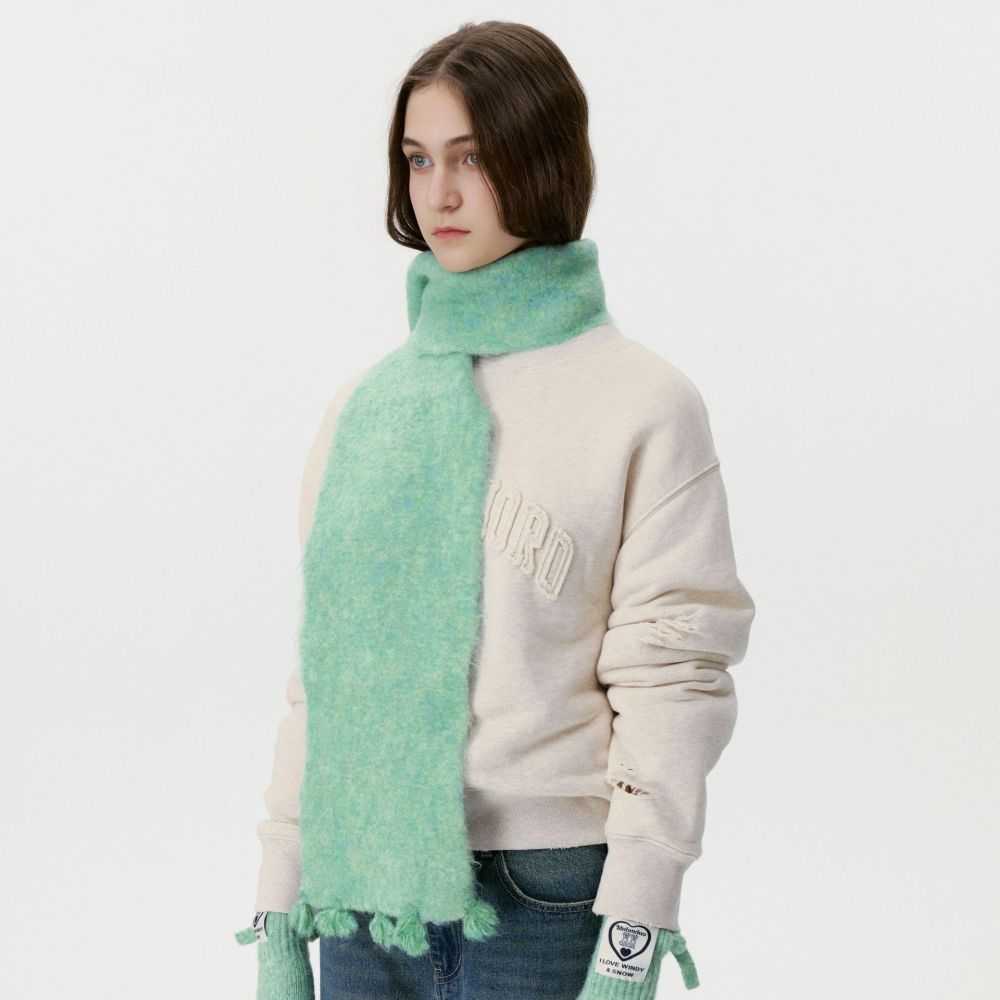 1 Écharpe D'Hiver En Laine À Pompons Vogue Pour Femme Image2