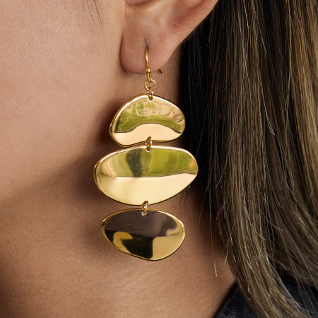 Ensembles de bijoux pour femmes élégants, ovales et irréguliers, en acier inoxydable, étanches, couleur or