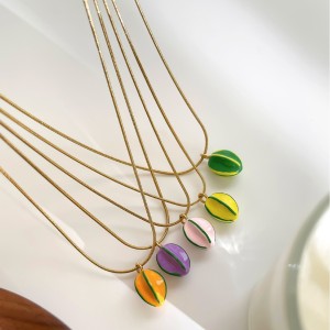 Collier Pendentif Étanche En Acier Inoxydable Et Émail En Forme D'Étoile h5 Image4