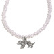 Collier avec pendentif tigre creux en perles d'imitation - Acier Image2
