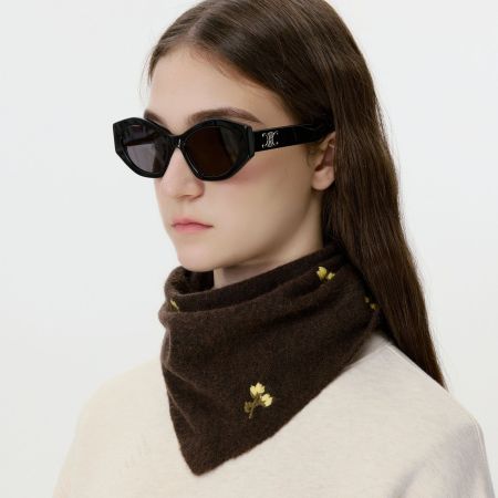 1 écharpe d'hiver exquise en laine à fleurs douces pour femme