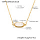 TXP453-Collier en pierre blanche 41+5cm Image3