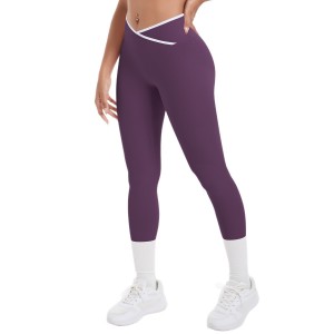 Bas De Sport Skinny Extensible, Color Block, Style Croisé, 1 Pièce h5 Image5