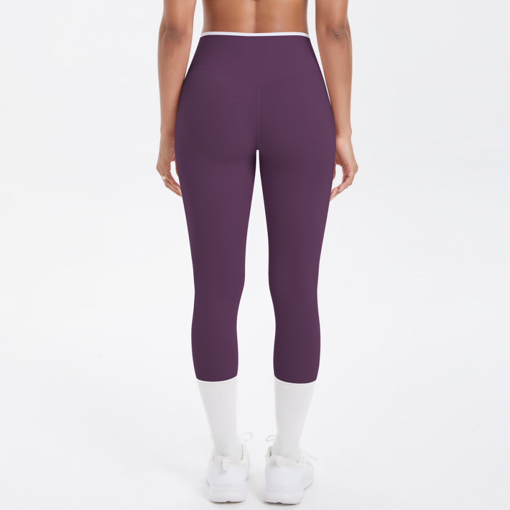 Bas De Sport Skinny Extensible, Color Block, Style Croisé, 1 Pièce h5Image4