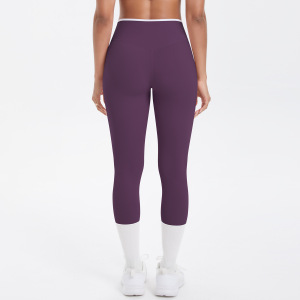 Bas De Sport Skinny Extensible, Color Block, Style Croisé, 1 Pièce h5 Image4