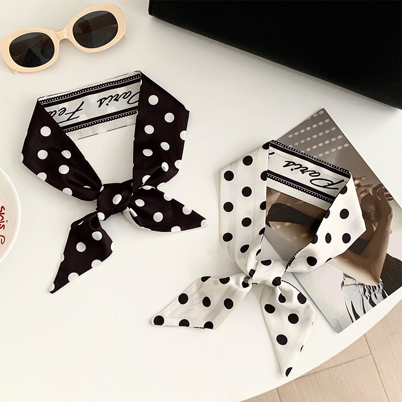 1 Bandana Pour Femme En Polyester À Pois Colorés Image4