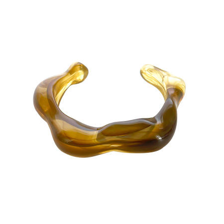 Ensemble de bracelets en acier inoxydable, étanches et en acrylique couleur or